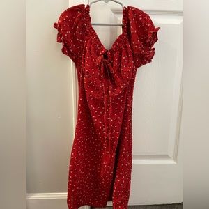 Smocked floral mini bodycon dress